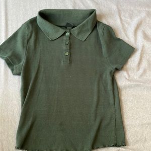 green collard shirt